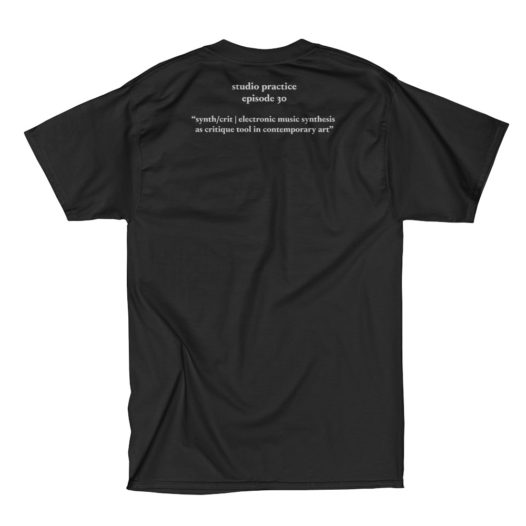 Episode 30 "Synth/Crit | Electronic Music Synthesis as Critique Tool in Contemporary Art" Men's Short Sleeve (Black Board Style) T-Shirt - Image 2